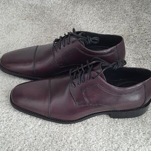 Men's Johnston & Murphy Novick Cap Burgundy Leather Dress Shoes